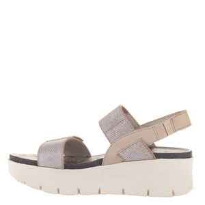 Nova in Silver Wedge Sandals | Women's Shoes by OTBT - OTBT shoes