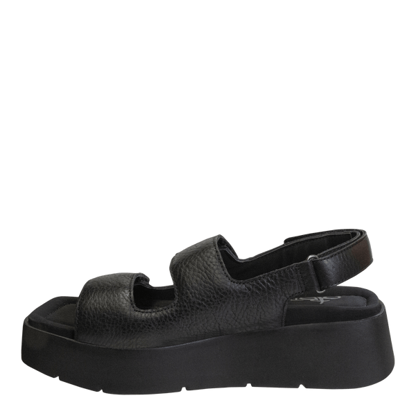 Black Cross Flatform Sandals – Dip Your Toes