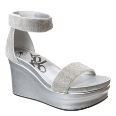 MOJO in SILVER Wedge Sandals - OTBT shoes