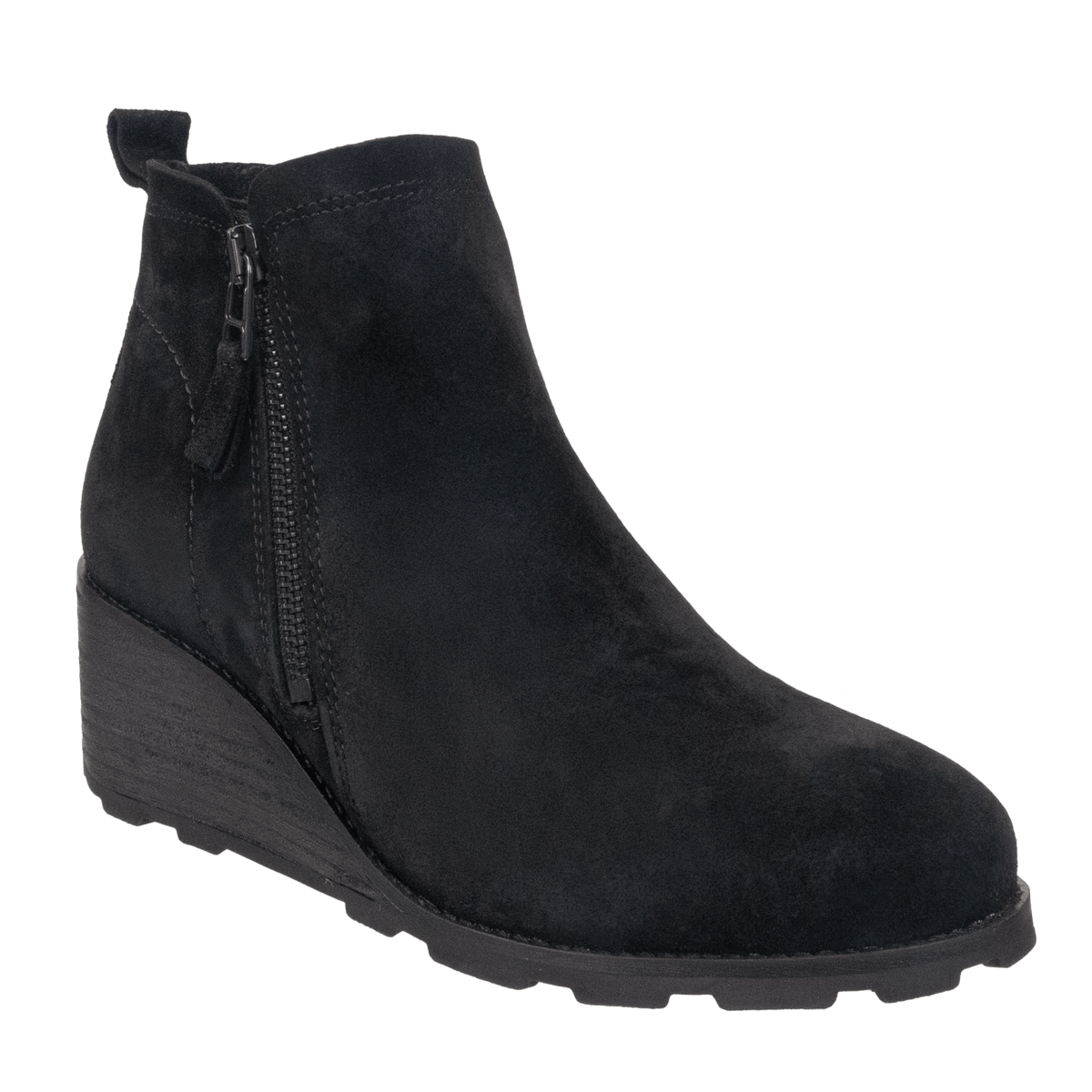 Black wedge shoe boot hotsell